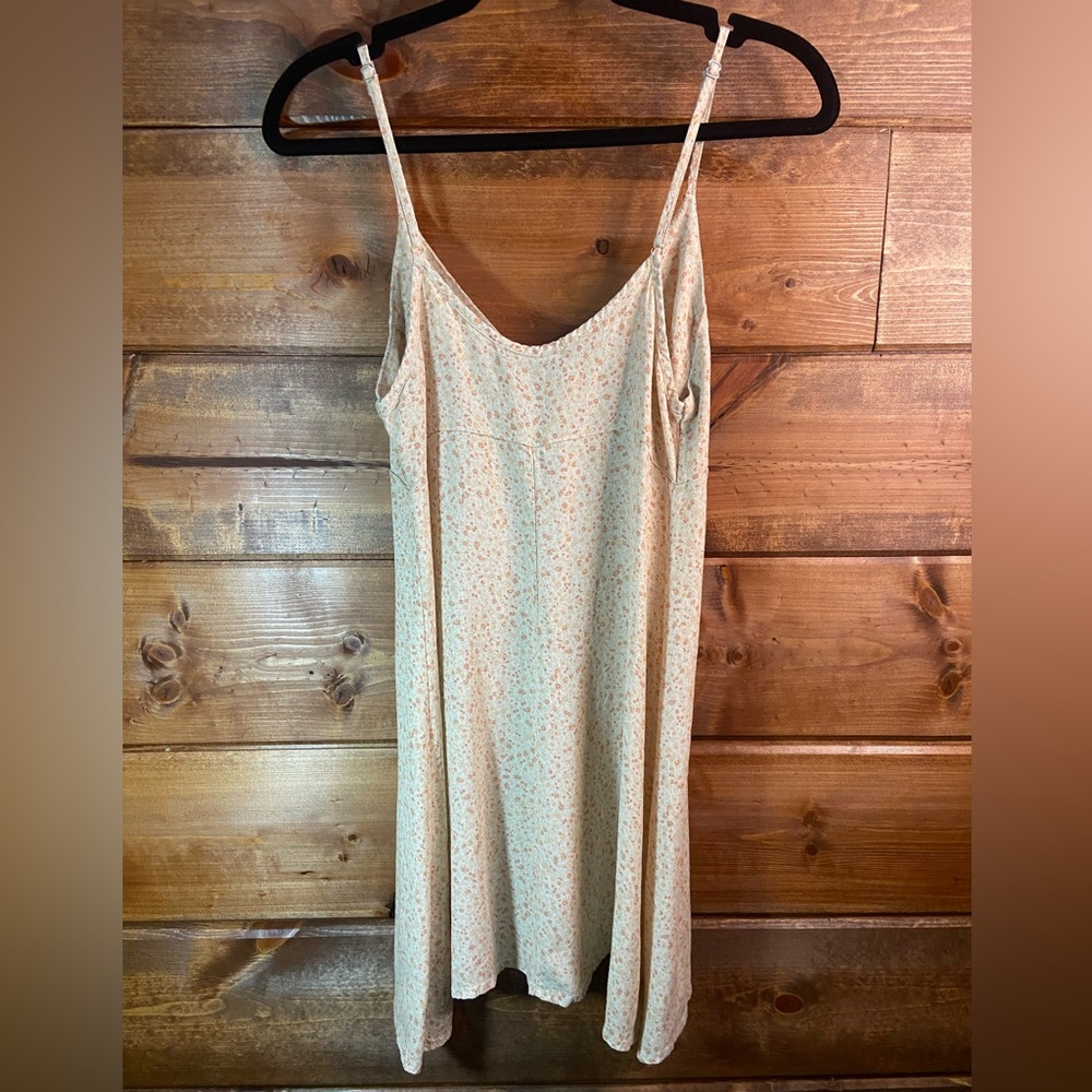 Brandy Melville Cream and Orange Floral Dress - Picture 4 of 7
